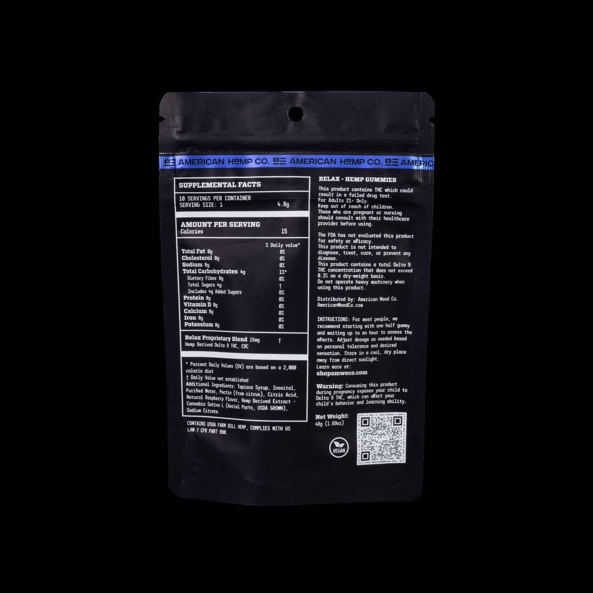 Indica Blue Raspberry Gummies - Relax